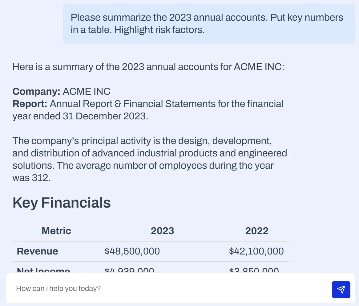 AI document assistant
